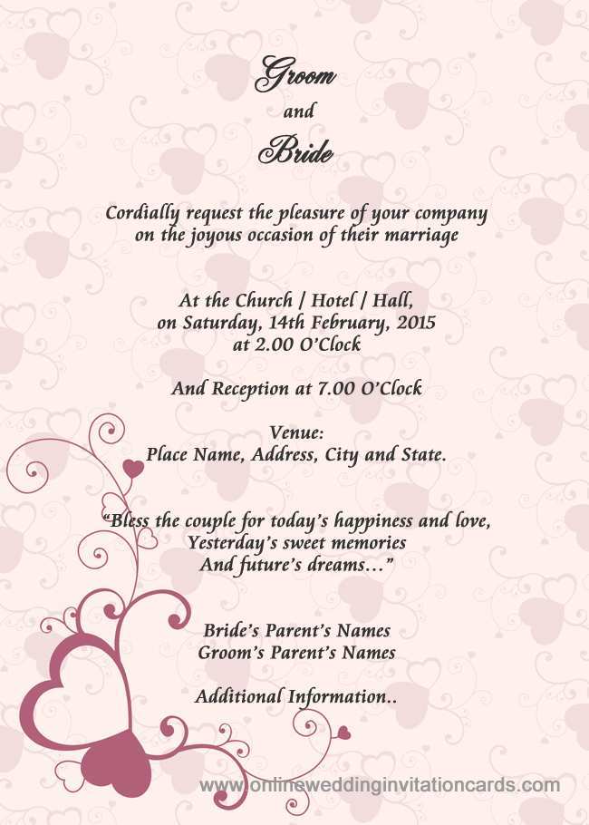 22 Creating Invitation Card Format For Marriage Download for Invitation Card Format For Marriage