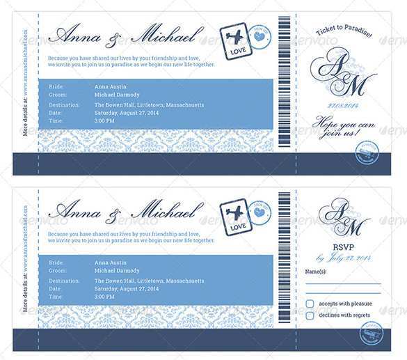 22 Standard Wedding Invitation Ticket Template Vector Free Download for Ms Word by Wedding Invitation Ticket Template Vector Free Download