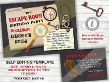 22 The Best Escape Room Birthday Invitation Template With Stunning Design with Escape Room Birthday Invitation Template