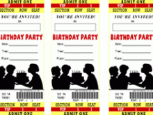 22 Visiting Ticket Birthday Invitation Template Now by Ticket Birthday Invitation Template