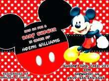 Mickey Mouse Invitation Card Blank Template