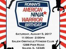 American Ninja Warrior Birthday Invitation Template