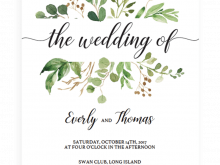 23 Customize Greenery Wedding Invitation Template With Stunning Design with Greenery Wedding Invitation Template