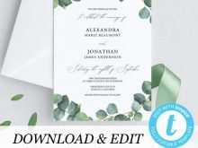 23 Customize Wedding Invitation Template Eucalyptus With Stunning Design with Wedding Invitation Template Eucalyptus