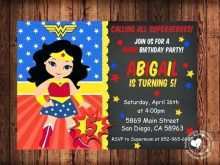 23 The Best Wonder Woman Birthday Invitation Template Maker for Wonder Woman Birthday Invitation Template