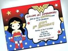 23 The Best Wonder Woman Birthday Invitation Template Maker for Wonder Woman Birthday Invitation Template