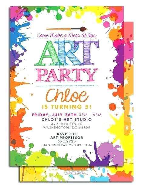 24 Adding Art Party Invitation Template Photo by Art Party Invitation Template