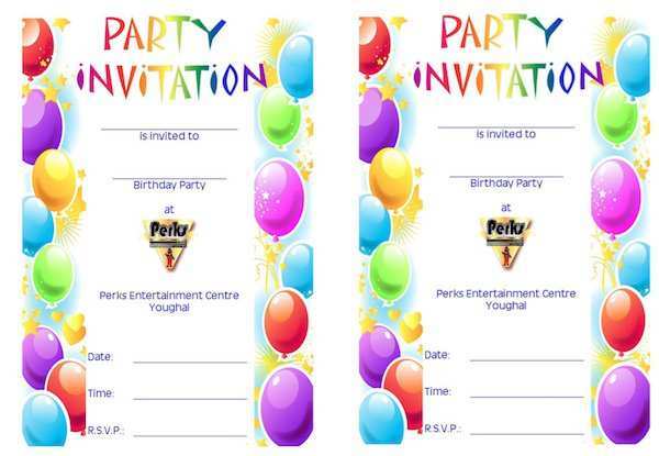 24 Best Birthday Party Invitation Template Printable in Word by Birthday Party Invitation Template Printable