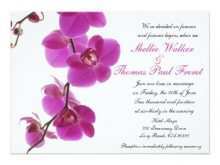 24 Create Orchid Wedding Invitation Template PSD File with Orchid Wedding Invitation Template