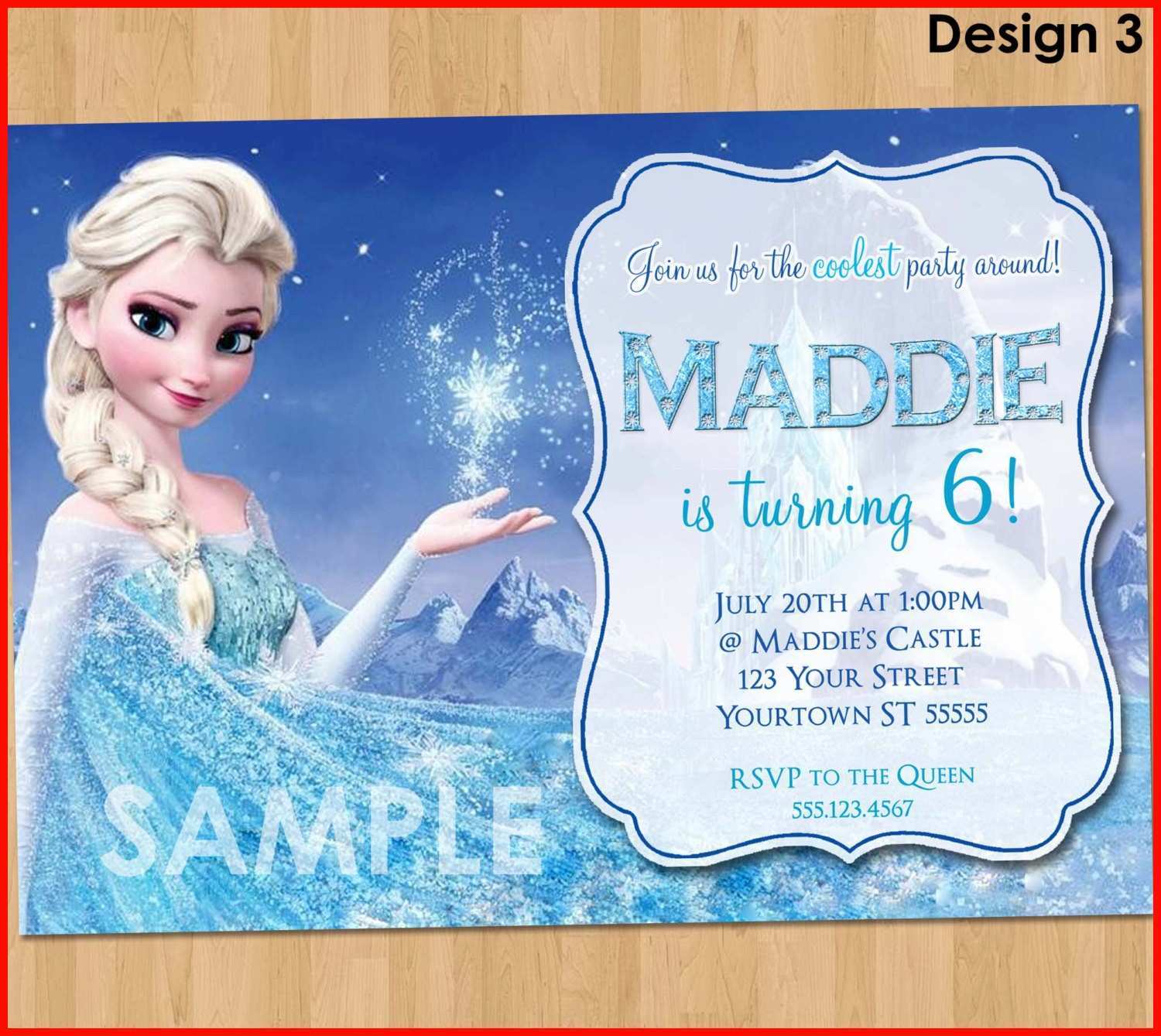 Free Printable Disney Frozen Birthday Invitations