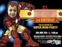 24 Customize Our Free Iron Man Birthday Invitation Template Formating with Iron Man Birthday Invitation Template