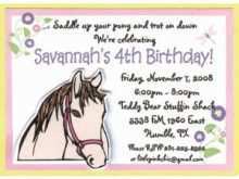 24 Free Printable Horse Birthday Invitation Template Formating by Horse Birthday Invitation Template