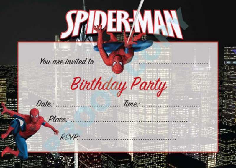 24 The Best Birthday Invitation Template Spiderman Formating for Birthday Invitation Template Spiderman