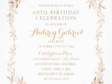 25 Best Elegant 60Th Birthday Invitation Templates For Free with Elegant 60Th Birthday Invitation Templates