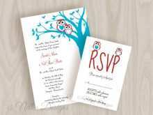 25 Blank Owl Wedding Invitation Template for Ms Word with Owl Wedding Invitation Template