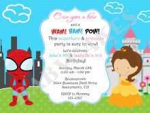 25 Blank Princess And Superhero Party Invitation Template in Photoshop for Princess And Superhero Party Invitation Template