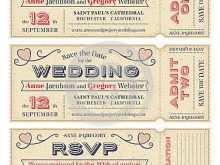 25 Create Ticket Wedding Invitation Template Free Photo for Ticket Wedding Invitation Template Free