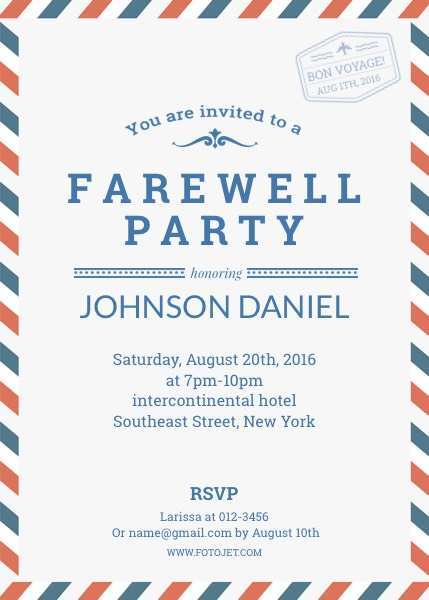 25 Creating Farewell Party Invitation Template Formating by Farewell Party Invitation Template