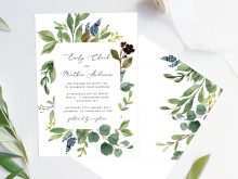 Wedding Invitation Template Greenery