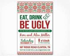 25 Creative Ugly Sweater Party Invitation Template Free Layouts by Ugly Sweater Party Invitation Template Free