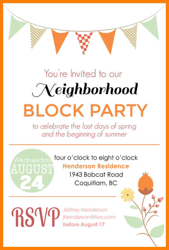 25 Customize Block Party Invitation Template Download For Block Party Invitation Template Cards Design Templates