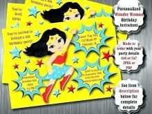 25 Free Wonder Woman Birthday Invitation Template Maker with Wonder Woman Birthday Invitation Template