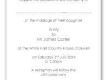 Civil Wedding Invitation Template