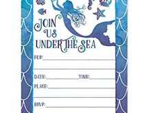25 Printable Mermaid Birthday Invitation Template For Free by Mermaid Birthday Invitation Template