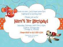 26 Adding Nemo Birthday Invitation Template For Free with Nemo Birthday Invitation Template