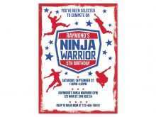 26 Best Ninja Warrior Birthday Party Invitation Template Free Maker by Ninja Warrior Birthday Party Invitation Template Free