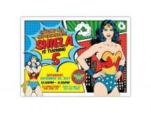 26 Customize Wonder Woman Party Invitation Template With Stunning Design by Wonder Woman Party Invitation Template