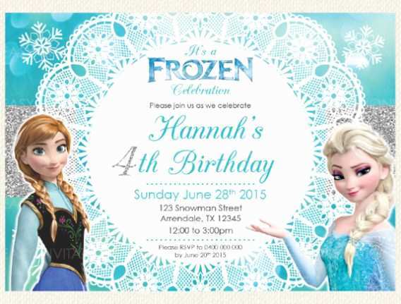 26 Format Party Invitation Template Frozen With Stunning Design with Party Invitation Template Frozen