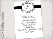 26 Visiting Black And White Wedding Invitation Template for Ms Word with Black And White Wedding Invitation Template