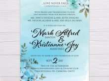 Watercolor Floral Wedding Invitation Template