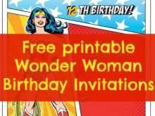 27 Best Wonder Woman Birthday Invitation Template With Stunning Design with Wonder Woman Birthday Invitation Template