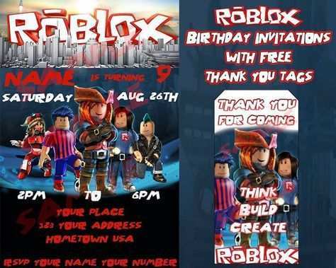 Free Roblox Invitation Template