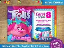 27 Printable Trolls Party Invitation Template Formating by Trolls Party Invitation Template