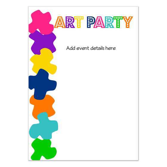 28 Create Art Party Invitation Template Now by Art Party Invitation Template