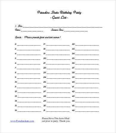 28 Creating Party Invitation List Template in Photoshop with Party Invitation List Template