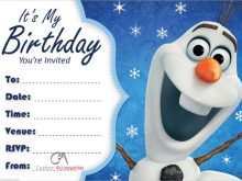 28 Format Olaf Birthday Invitation Template Now by Olaf Birthday Invitation Template