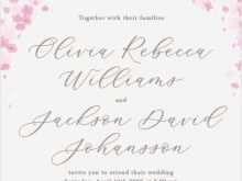 Wedding Invitation Template Cherry Blossom