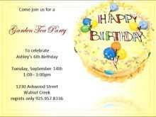 Birthday Invitation Template Word