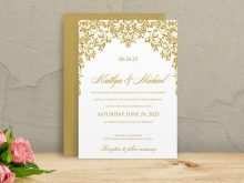 28 Printable Gold Wedding Invitation Template in Photoshop by Gold Wedding Invitation Template