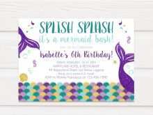 28 Printable Mermaid Birthday Invitation Template in Photoshop with Mermaid Birthday Invitation Template