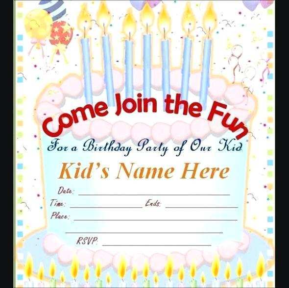 Invitation Card Example Birthday - Cards Design Templates