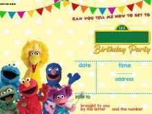28 Standard Sesame Street 1St Birthday Invitation Template Photo with Sesame Street 1St Birthday Invitation Template