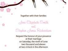 28 Standard Wedding Invitation Template Cherry Blossom in Photoshop for Wedding Invitation Template Cherry Blossom