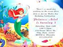 28 The Best Little Mermaid Birthday Invitation Template Free for Ms Word by Little Mermaid Birthday Invitation Template Free