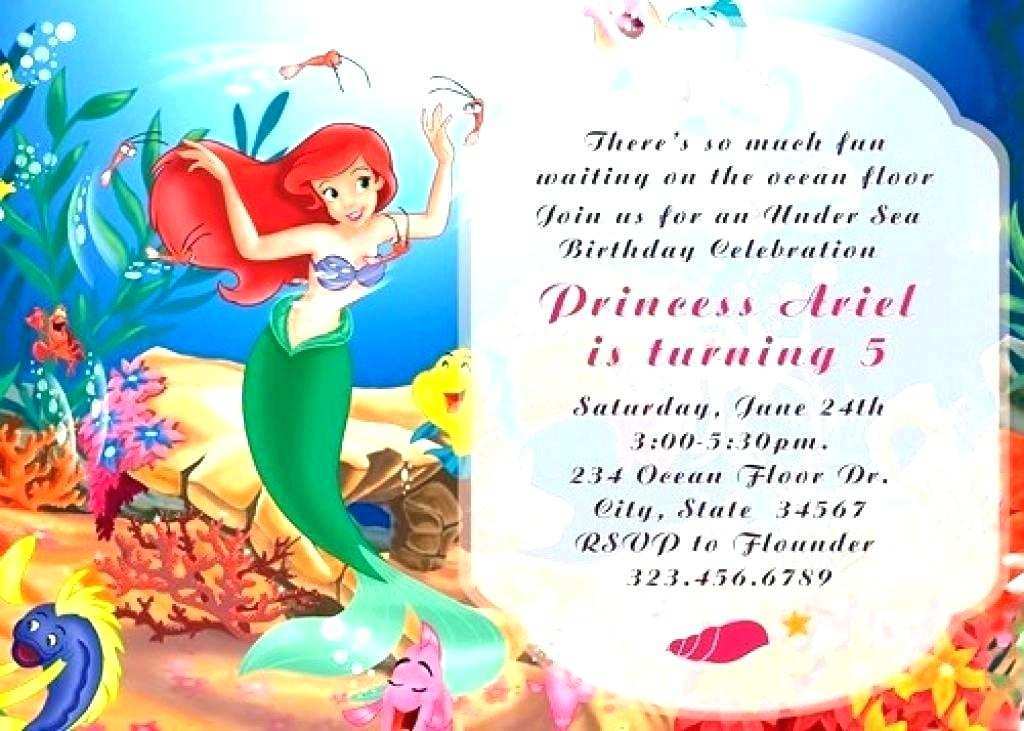 28 The Best Little Mermaid Birthday Invitation Template Free for Ms Word by Little Mermaid Birthday Invitation Template Free