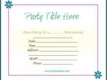 29 Blank Birthday Party Invitation Template In Word Maker by Birthday Party Invitation Template In Word
